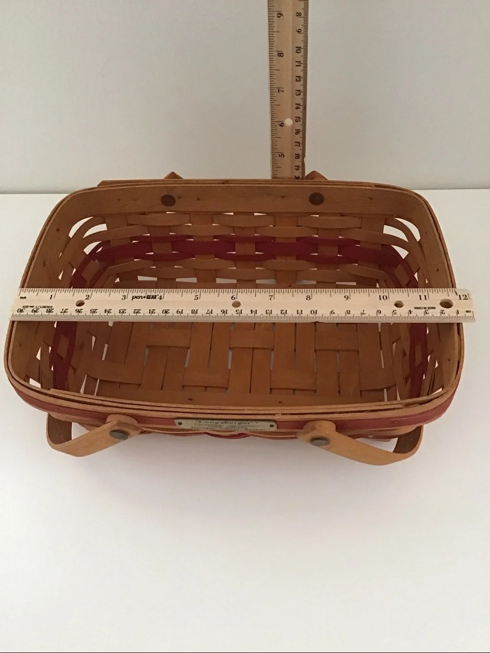 Vintage Longaberger Christmas Collection 1996 Edition Holiday Cheer Basket